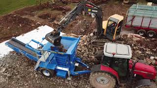 Herbst Agri Crusher at Work Devon PTO Stone Crusher [upl. by Airotciv]