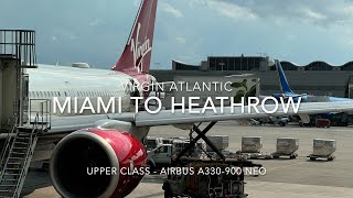 Virgin Atlantic Upper Class Miami to London Heathrow A330900NEO [upl. by Goldman]