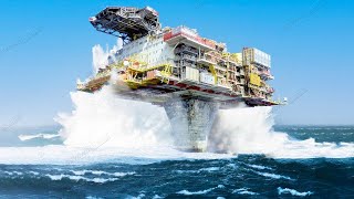 Life on Massive Offshore Rigs in the Heart of the Sea storm oil offshore [upl. by Gonagle]