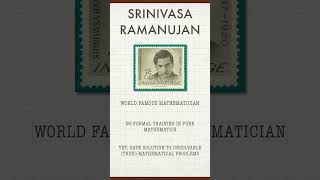 Srinivasa Ramanujan  Learn with stamps [upl. by Airdnax]