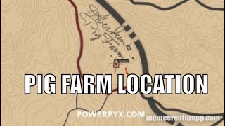 Red dead redemption 2 Pig farm location [upl. by Drucy282]