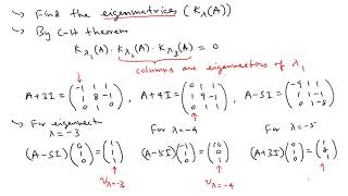 Shortcut Method to Find Eigenvectors of 3 × 3 matrix  Distinct Eigenvalues  Linear Algebra [upl. by Notnil]