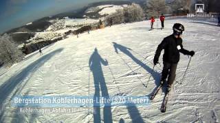 Skigebiet Willingen Kamerafahrt KöhlerhagenAbfahrt [upl. by Ialocin]