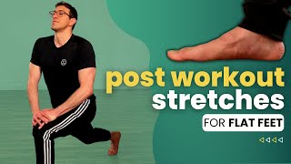 Post Workout Stretches for Flat Feet and Pronated Feet [upl. by Aihtibat]