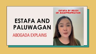 Estafa Case Philippines for Paluwagan Explained abogadangbayan [upl. by Ylelhsa243]