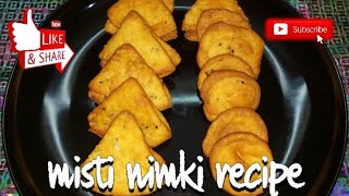 misti nimki recipe l dokaner moto style e misti nimki recipe  nimki snacks bangali style [upl. by Enair75]