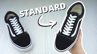 HOW TO LACE VANS STANDARD Way [upl. by Atrebla]