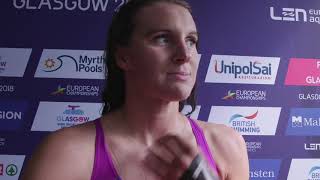 Jazz Carlin full of positives after Loch Lomond at European Championships [upl. by Alake604]