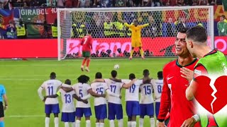 Portugal Vs France full penalty shootout euro 2024 Ronaldo out of EURO 💔 [upl. by Yaj]