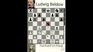 Paul Rudolf Bilguer vs Ludwig Beldow year 1838 chess chesshistory chessgrandmaster [upl. by Hendrika224]