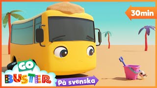 🌞Busters dag på stranden  Go Buster Svenska  tecknade filmer för barn🌞 [upl. by Bowne]