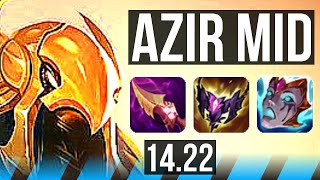 AZIR vs YONE MID  1400 games Dominating  KR Challenger  1422 [upl. by Campball]