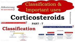 Corticosteroids Part 7  Clssification  Important Uses  Dexamethasone  Prednisolone  Cortisone [upl. by Elnore554]