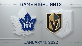 NHL Highlights  Maple Leafs vs Golden Knights  Jan 11 2022 [upl. by Esertap599]