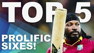 The Most Sixes at the 2015 World Cup  Top 5 Archive  ICC Mens Cricket World Cup [upl. by Edgardo584]