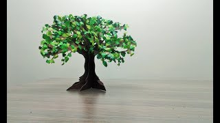 How to make paper tree  DIY Paper Tree Bonsai [upl. by Ymled]