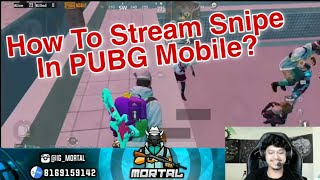 How To Stream Snipe In PUBG Mobile  What Is Match Making  TNO  The Memer [upl. by Attenyl]