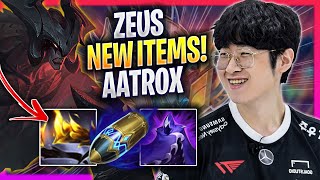 ZEUS TRIES AATROX WITH NEW ITEMS  T1 Zeus Plays Aatrox TOP vs Jayce  Season 2024 [upl. by Atinreb]