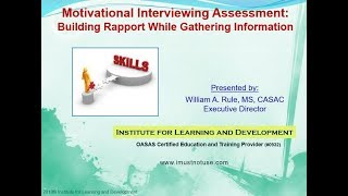 Motivational Interviewing Assessment in Addiction Counseling [upl. by Burger]