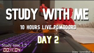 LIVE  10HOUR study with me 📚 HIGHSCHOOL student grind🔥 DAY 2 [upl. by Babara]