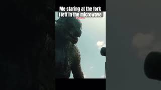 Me staring at the fork I left in the microwave  Godzilla gets nuked meme shorts [upl. by Oba]