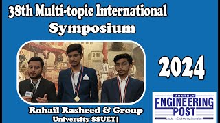 Rohail Rasheed amp Group  SSUET IEEEP Karachi Centre  38th Multi Topic International Symposium 2024 [upl. by Annoiek]