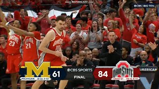 CBB on CBS outro  Michigan  Ohio State  3324 [upl. by Neellek]