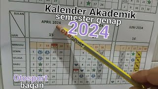 Kalender Akademik semester genap 2024 jenjang SD  SMA [upl. by Annorah907]