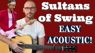 Sultans of Swing Acoustic  Dire Straits Guitar Lesson [upl. by Estella]