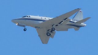 North American Sabreliner landing at Meadows Field [upl. by Hurleigh]