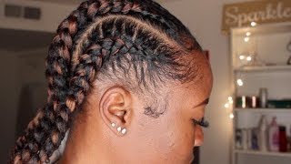 HOW TO DO FEED IN BRAIDS EASY DIY TUTORIAL [upl. by Eileme]