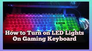 How to Turn on LED Lights On Gaming Keyboard [upl. by Bartie]