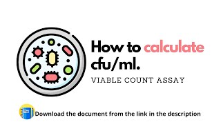 Microbiology  How to calculate CFUml of bacterial solution  Viable Count Assay [upl. by Newhall]