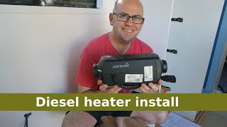 Installing an EBERSPACHER D2 12V diesel heater in our VW Crafter van conversion [upl. by Sredna]