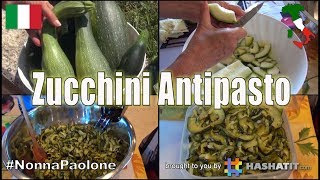 Episode 16  Italian Zucchini Antipasto Via Nonna Paolone with Special Guest Zia Nina [upl. by Trueman256]