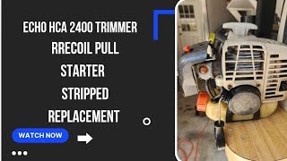 Ech Trimmer Recoil Pull Cord Replacement echotrimmer echo smallenginerepair smallengine [upl. by Hedy]