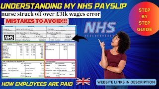 How Workers in the UK 🇬🇧 NHS are paid Demystifying the NHS Payslip nhs links in description [upl. by Squier115]