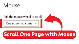 How to Scroll One Page with Mouse  Windows 10 [upl. by Rolando]