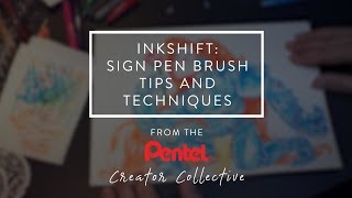 Tools Techniques amp Tips Pentel Arts Sign Pen Brush [upl. by Ponton]