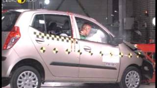 Euro NCAP  Hyundai i10  2008  Crash test [upl. by Aicittel]