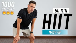 50 MIN FAT BURNING HIIT WORKOUT  Full body Cardio No Equipment No Repeat [upl. by Nazus781]