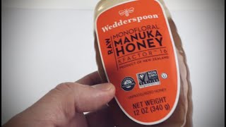 KFACTOR 16  Wedderspoon Manuka Honey Review [upl. by Babita158]