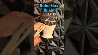 Mini Tutorial  Use a Braided Wig Cap To Create a BOHO Box Braided Wig [upl. by Marelda]