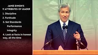 Jamie Dimon  Leadership Attributes [upl. by Autum]