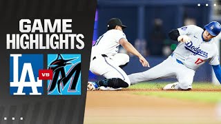 Dodgers vs Marlins Game Highlights 91824  MLB Highlights [upl. by Adnarahs]