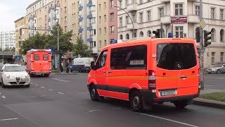 Im Gegenverkehr auf der Frankfurter Allee  RTW FFW Prenzlauer Berg  NEF LRW Berliner Feuerwehr [upl. by Wilinski924]