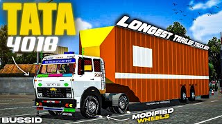 Brand New TATA 4018 LONGEST TRAILER TRUCK MOD For Bus Simulator Indonesia I Released I bussidmods [upl. by Norrad]