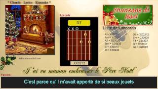 Paroles et accords  Jai vu maman embrasser le Pere Noël Cover Karaoke sans voix [upl. by Ierdna]