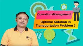 Optimal Solution in Transportation Problem 3  Operations Management CMA Inter [upl. by Aicital]