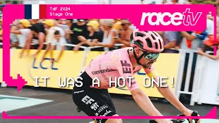 LIKE SEVEN INCHES FROM THE MIDDAY SUN  Stage One  RaceTV  Alberto Bettiol  Tour de France 2024 [upl. by Attelrahs]